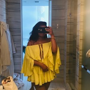Canary Yellow jumpsuit from fashionNova